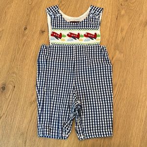 Lil Cactus Smocked Airplane Coverall